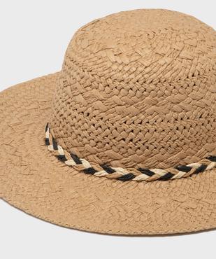 Chapeau capeline en paille de papier tressé femme vue2 - GEMO (ACCESS) - GEMO