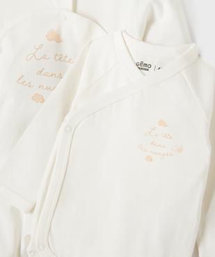 Ensemble 3 pièces bavoir, body et pyjama bébé vue6 - GEMO(BB COUCHE) - GEMO