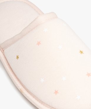 Chaussons femme mules plates en jersey à motifs étoilés vue6 - GEMO(HOMWR FEM) - GEMO
