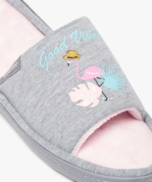 Chaussons femme mules ouvertes en jersey - Isotoner vue6 - ISOTONER - GEMO