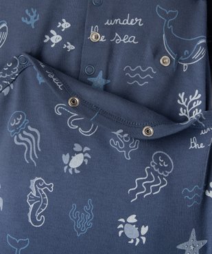 Pyjama dors-bien en coton avec motifs marins bébé garçon vue3 - GEMO 4G BEBE - GEMO