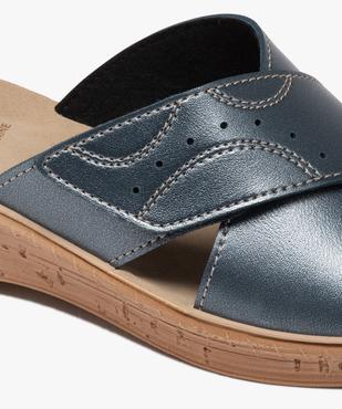 Mules femme confort compensées à scratch vue6 - GEMO (CONFORT) - GEMO