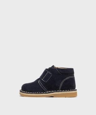 Chaussures montantes en cuir à large bride scratch bébé garçon - Na! vue4 - NA! - GEMO