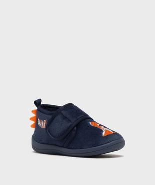 Chaussons bottillons en velours imprimé garçon  vue2 - GEMO 4G GARCON - GEMO