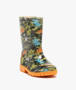 Bottes de pluie garçon imprimées dinosaures vue2 - GEMO (ENFANT) - GEMO