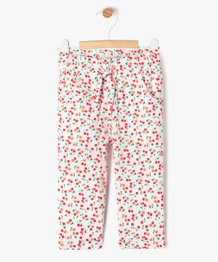 Pantalon droit en viscose fluide et imprimée à taille élastiquée bébé fille vue1 - GEMO 4G BEBE - GEMO