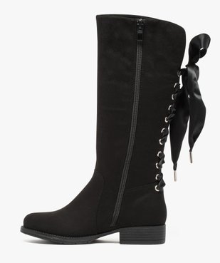 Bottes fille avec lacets rubans à l'arrière vue3 - GEMO (ENFANT) - GEMO