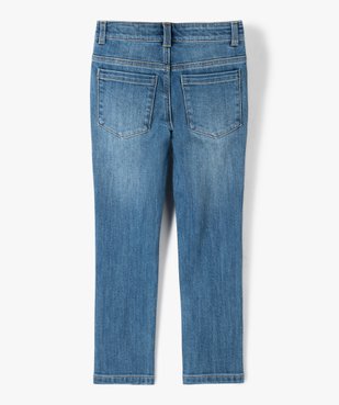 Jean garçon slim en coton stretch délavé ultra résistant vue3 - GEMO 4G GARCON - GEMO