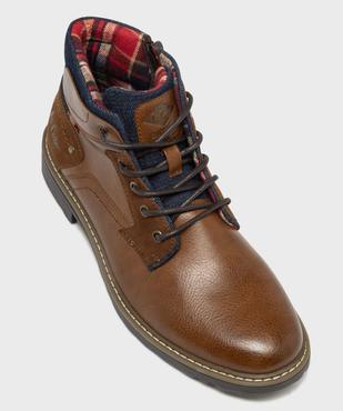 Boots à lacets et zip avec détails en jean homme  - Lee Cooper vue5 - LEE COOPER - GEMO