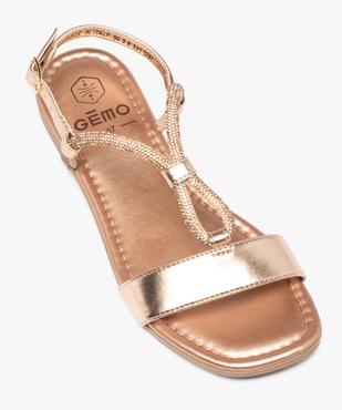 Sandales femme scintillantes avec bride à strass vue5 - GEMO (CASUAL) - GEMO