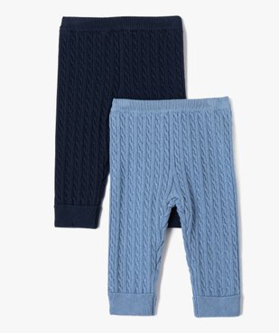 Pantalon en maille torsadée bébé (lot de 2) vue1 - GEMO(BB COUCHE) - GEMO