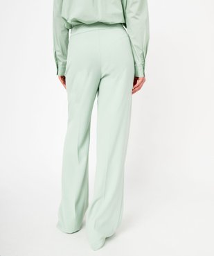 Pantalon de tailleur fluide à taille haute et plis femme vue3 - GEMO(FEMME PAP) - GEMO