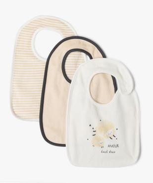 Bavoirs en éponge grand format bébé (lot de 3) vue1 - GEMO 4G BEBE - GEMO