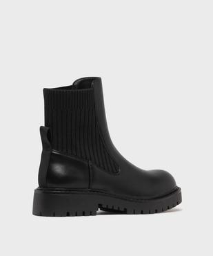Boots femme à col chaussette avec semelle crantée  vue10 - 5 MILES - GEMO