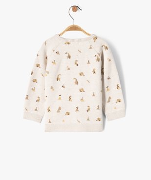 Pull à manches raglan imprimé dinosaures bébé garçon vue3 - GEMO(BEBE DEBT) - GEMO