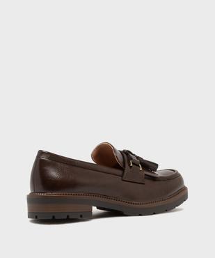 Mocassins à épaisse semelle crantée et bout amande femme - Follow Me vue4 - FOLLOW ME - GEMO