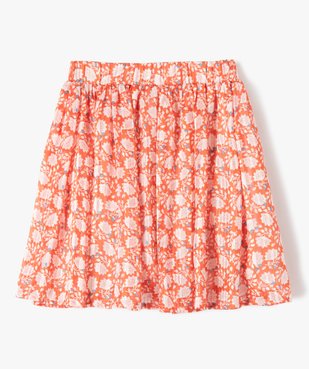 Jupe fille patineuse en voile fleuri et scintillant vue1 - GEMO (ENFANT) - GEMO
