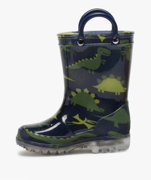 Bottes de pluie bébé garçon à anses imprimées dinosaures vue3 - GEMO(BEBE DEBT) - GEMO