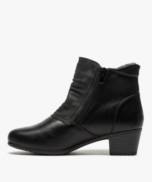 Boots femme confort à talon avec doublure douce vue3 - GEMO (CONFORT) - GEMO