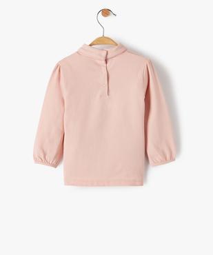 Tee-shirt bébé fille col roulé manches blousantes vue4 - GEMO 4G BEBE - GEMO