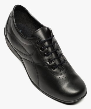 Derbies femme confort dessus cuir à talon compensé - Bopy vue5 - UMO - GEMO