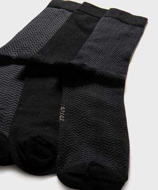 Chaussettes hautes à motifs chevrons homme (lot de 3) vue2 - GEMO(HOMWR HOM) - GEMO