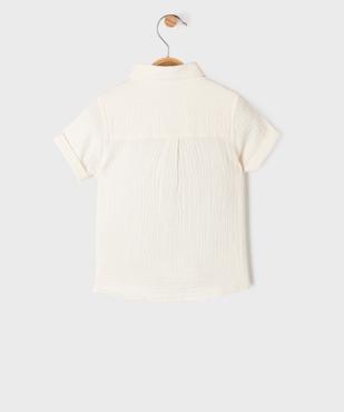 Chemise en gaze de coton à manches courtes bébé garçon vue3 - GEMO(BEBE DEBT) - GEMO