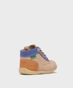 Chaussures premiers pas à lacets et zip bébé - Kickers vue4 - KICKERS - GEMO