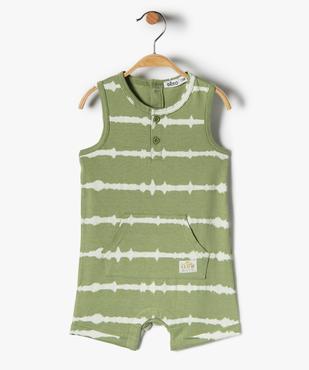 Combishort bébé garçon sans manches à col tunisien vue1 - GEMO(BEBE DEBT) - GEMO