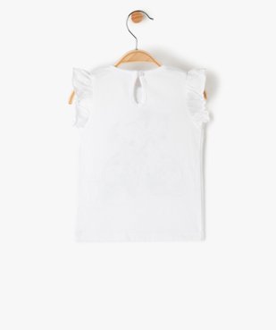 Tee-shirt bébé fille imprimé à manches volantées – Disney vue3 - DISNEY DTR - GEMO