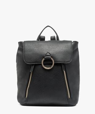 Sac à main porté dos zippé détails dorés vue1 - GEMO (ACCESS) - GEMO
