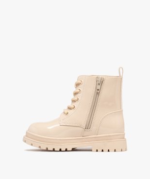 Bottines fille vernies à lacets et à zip intérieur semelle crantée vue4 - LOVELY WINGS GEMO FOR GOOD - GEMO
