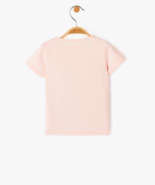 Tee-shirt bébé fille en coton à manches courtes et motif pailleté vue3 - PREMIER PRIX BY GEMO - GEMO
