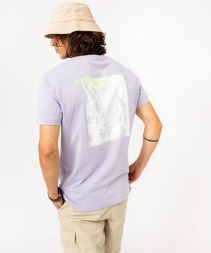 Tee-shirt manches courtes avec inscription fluo homme vue3 - GEMO (HOMME) - GEMO