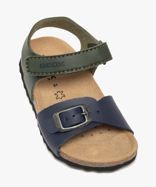 Sandales bébé garçon bicolores à scratch et à boucle - Geox vue5 - GEOX - GEMO