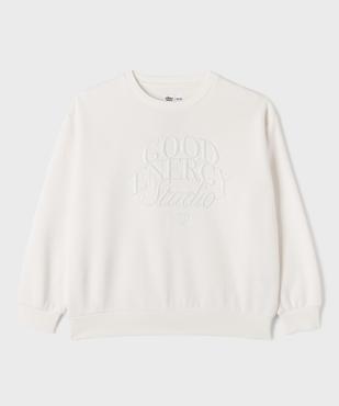 Sweat oversize avec inscription brodée fille vue3 - GEMO 4G FILLE - GEMO