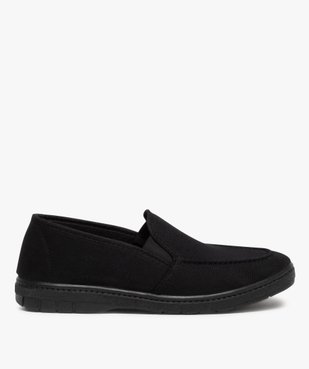 Chaussons homme unis en toile vue1 - GEMO(HOMWR HOM) - GEMO
