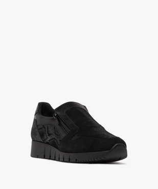 Mocassins femme confort à semelle plateforme avec double zip vue2 - G'FLEX GEMO FOR GOOD - GEMO
