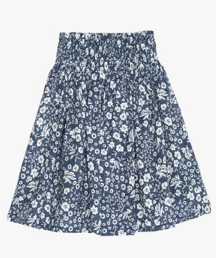 Jupe fille fleurie avec smocks à la taille vue3 - GEMO (ENFANT) - GEMO