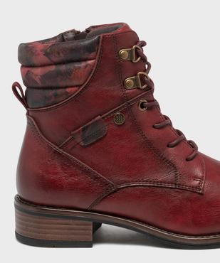 Boots avec col matelassé fantaisie femme - Emilia Rosa vue6 - EMILIA ROSA - GEMO