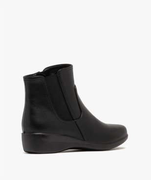 Boots femme confort style Chelsea à zip et à semelle épaisse vue10 - G'FLEX - GEMO