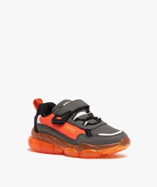 Baskets garçon jogger à scratch et semelle translucide vue2 - GEMO 4G GARCON - GEMO