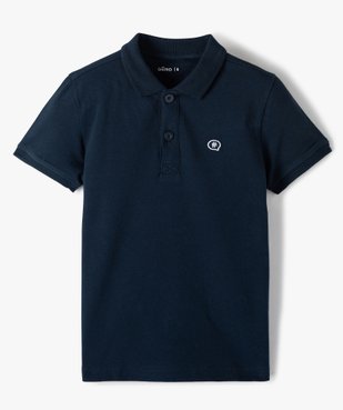 Polo à manches courtes uni garçon vue1 - GEMO (ENFANT) - GEMO