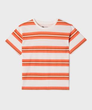 Tee-shirt manches courtes rayé fille vue2 - GEMO 4G FILLE - GEMO