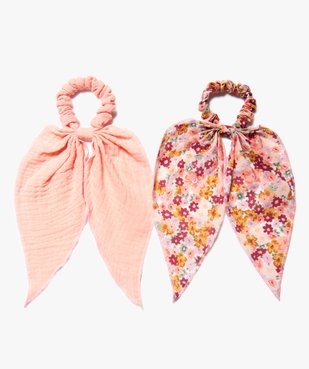 Elastiques cheveux fille avec foulard (lot de 2) vue1 - GEMO (ACCESS) - GEMO