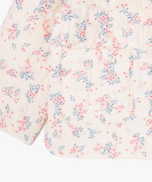 Veste matelassée à motif fleuris bébé fille - LuluCastagnette vue4 - LULUCASTAGNETTE - GEMO