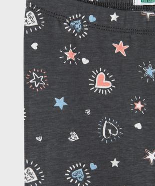 Legging imprimé en maille fine fille vue2 - GEMO 4G FILLE - GEMO