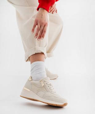 Baskets jogger à talon compensé femme - Valentina Baldano vue1 - VALENTINA BALDA - GEMO