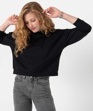 Sweat femme court à capuche vue1 - GEMO(FEMME PAP) - GEMO