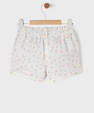 Short en coton fleuri à taille élastiquée bébé fille vue3 - GEMO(BEBE DEBT) - GEMO